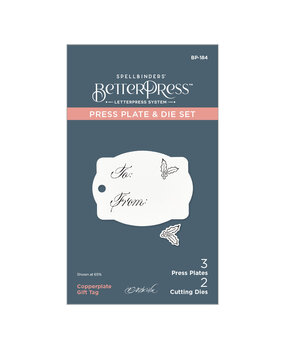 Spellbinders Copperplate Gift Tag Press Plate & Die Set (BP-184) Spellbinders Copperplate Gift Tag Press Plate & Die Set (BP-184)
