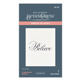 Spellbinders Copperplate Believe Press Plate (BP-183) Spellbinders Copperplate Believe Press Plate (BP-183)