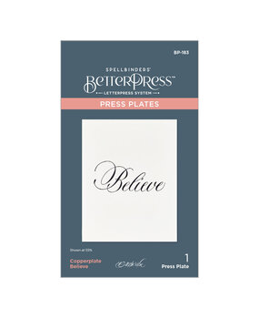 Spellbinders Copperplate Believe Press Plate (BP-183) Spellbinders Copperplate Believe Press Plate (BP-183)