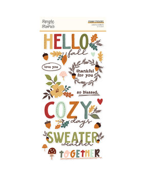 Simple Stories Cider & Donuts Foam Stickers (22925)