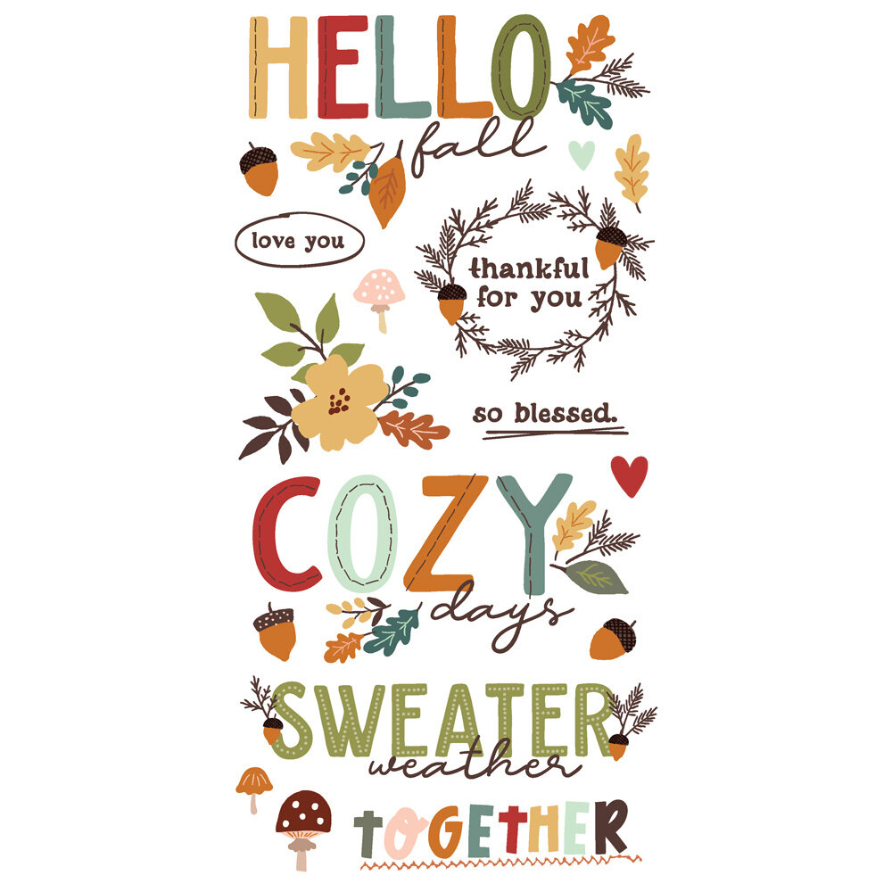 Simple Stories Cider & Donuts Foam Stickers (22925) (OUTLET)