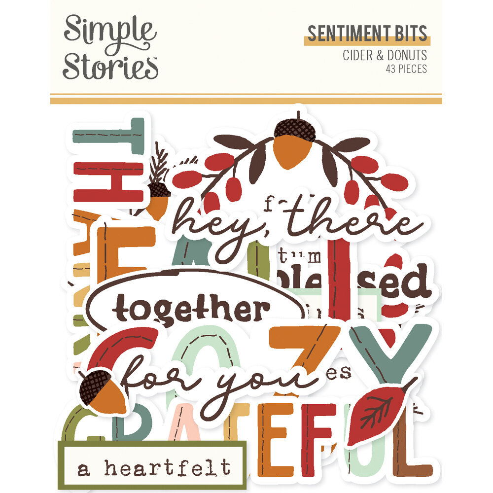 Simple Stories Cider & Donuts Sentiment Bits & Pieces (22921)