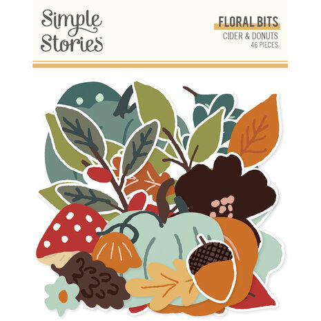Simple Stories Cider & Donuts Floral Bits & Pieces (22920)