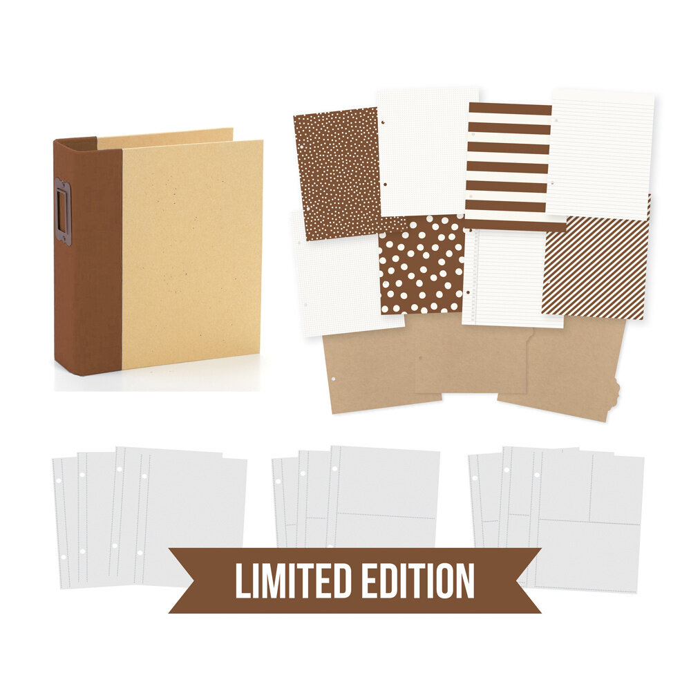 Simple Stories Limited Edition Brown 6x8 Inch SN@P! Binder (10781)