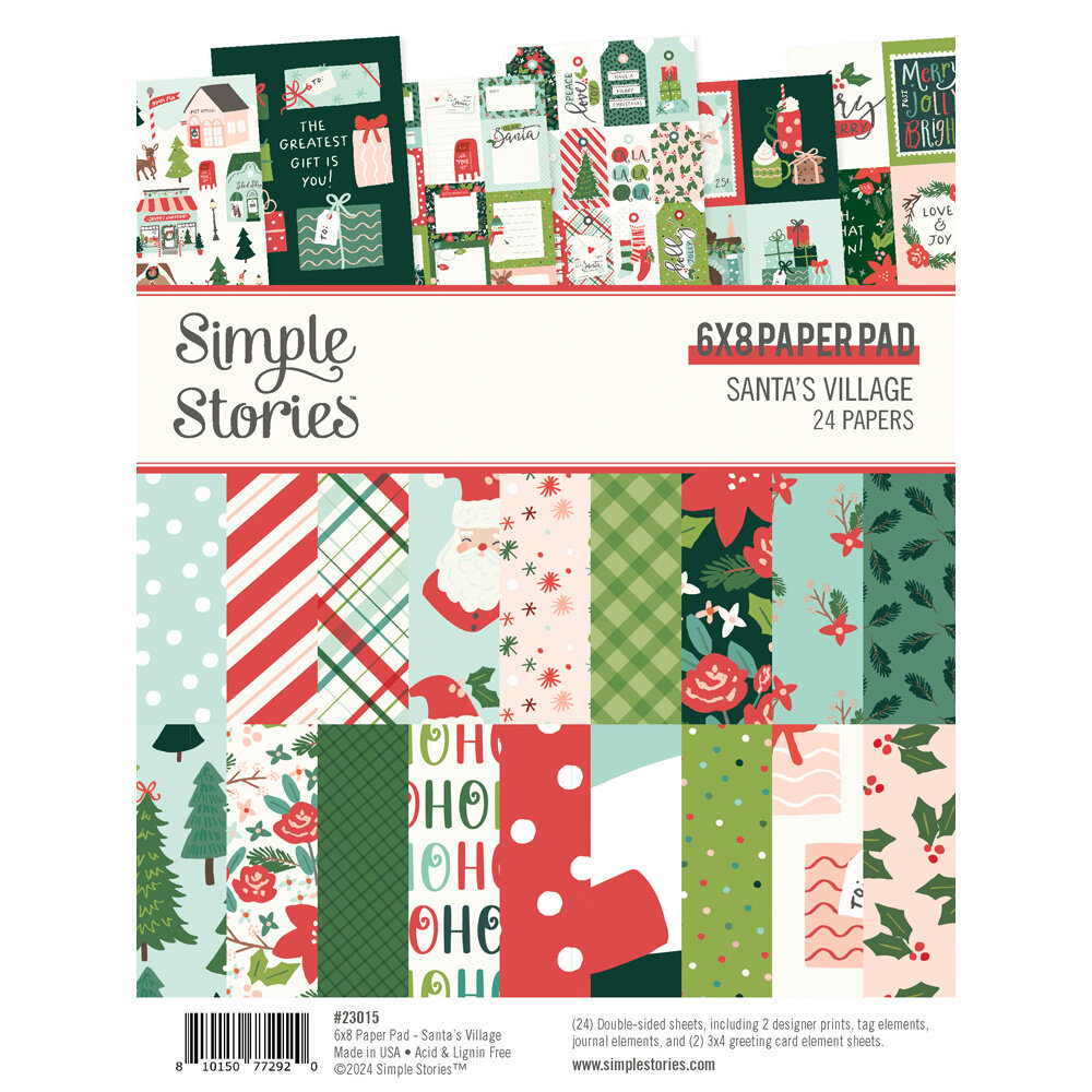 Simple Stories Santa's Village 6x8 Inch Paper Pad (23015) Simple Stories Santa's Village 6x8 Inch Paper Pad (23015)