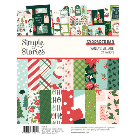 Simple Stories Santa's Village 6x8 Inch Paper Pad (23015) Simple Stories Santa's Village 6x8 Inch Paper Pad (23015)