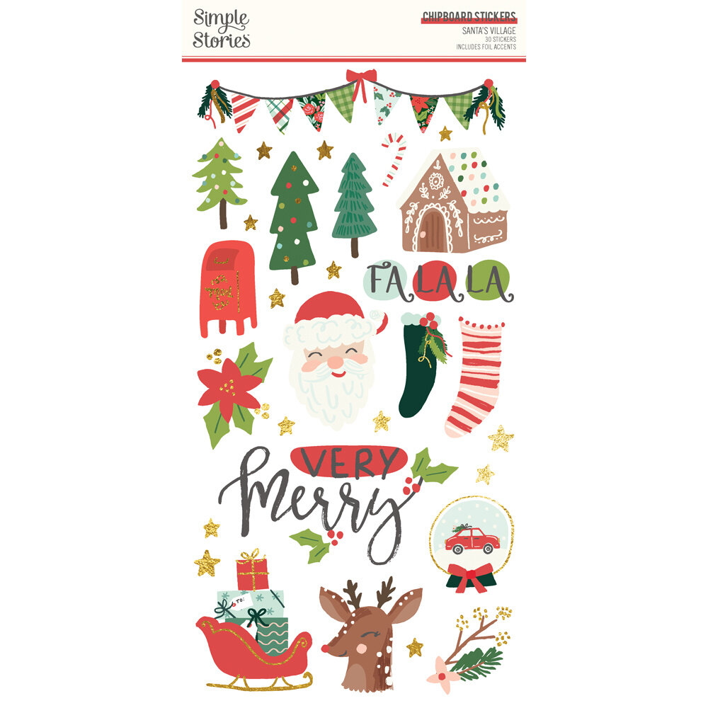 Simple Stories Santa's Village Chipboard (23017)