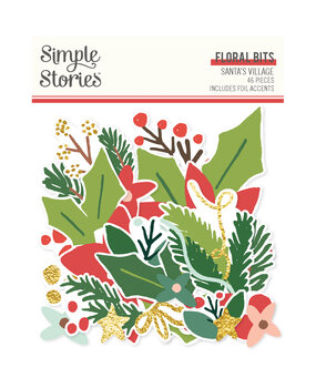 Simple Stories Santa's Village Floral Bits & Pieces (23020)