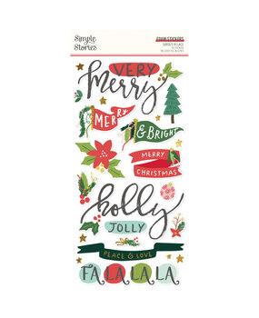 Simple Stories Santa's Village Foam Stickers (23024)