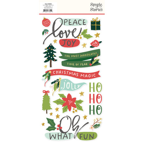 Simple Stories Santa's Village Foam Stickers (23024)