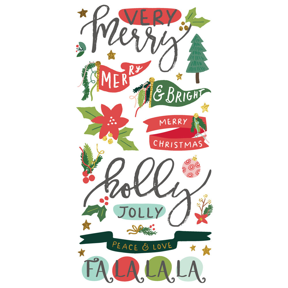 Simple Stories Santa's Village Foam Stickers (23024)