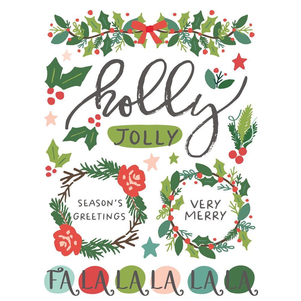 Simple Stories Santa's Village Rub Ons (23025) (OUTLET)