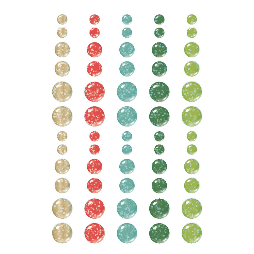 Simple Stories Santa's Village Glitter Enamel Dots (23027)