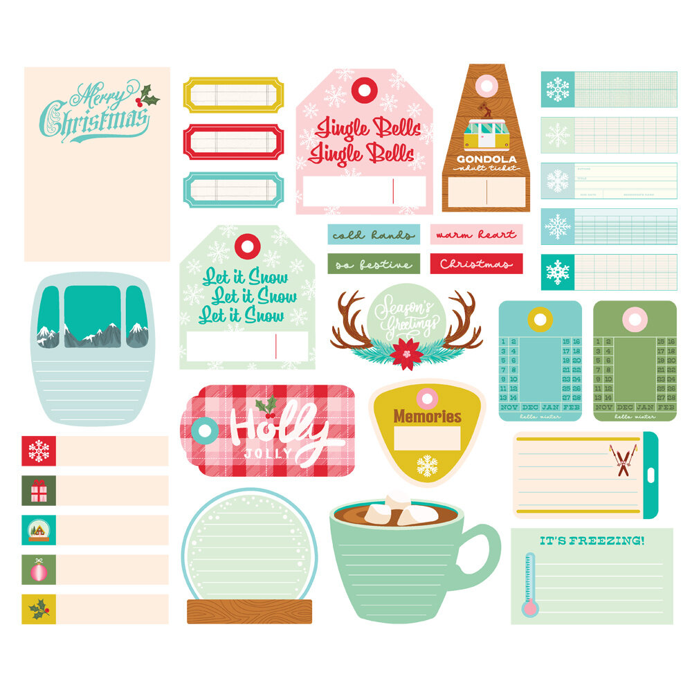 Simple Stories Snow Pine Lodge Journal Bits & Pieces (23119)