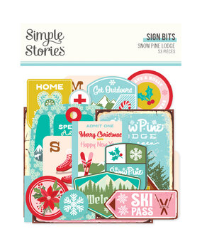 Simple Stories Snow Pine Lodge Sign Bits & Pieces (23120)