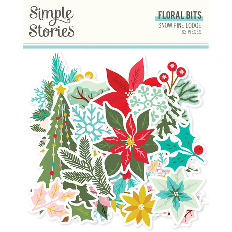 Simple Stories Snow Pine Lodge Floral Bits & Pieces (23121)