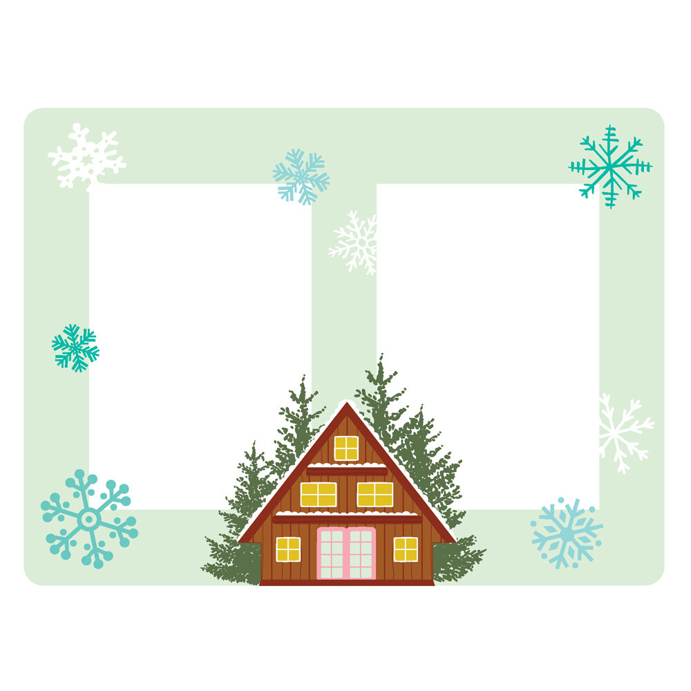 Simple Stories Snow Pine Lodge Chipboard Frames (23125)