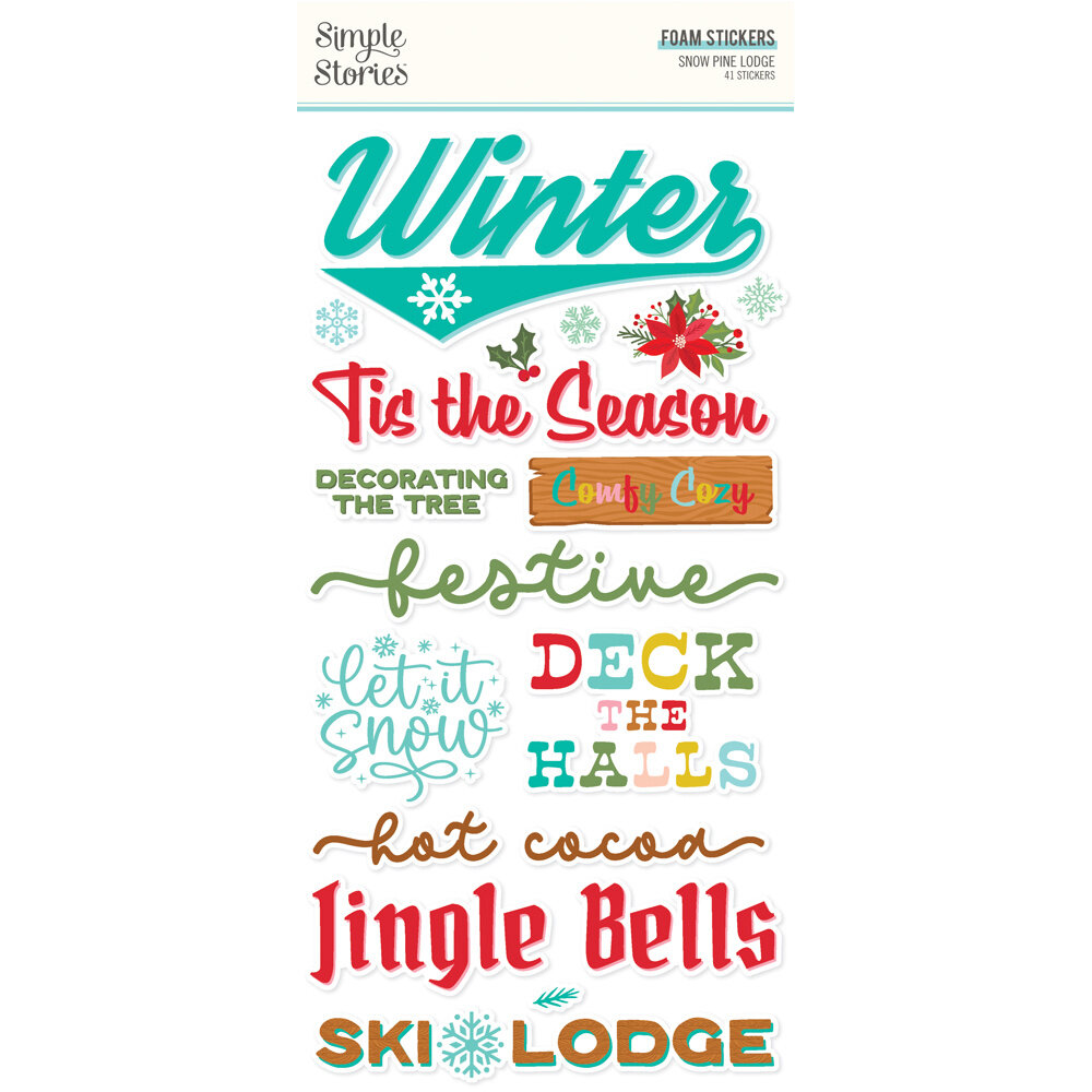 Simple Stories Snow Pine Lodge Foam Stickers (23126)