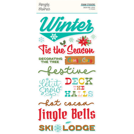Simple Stories Snow Pine Lodge Foam Stickers (23126)