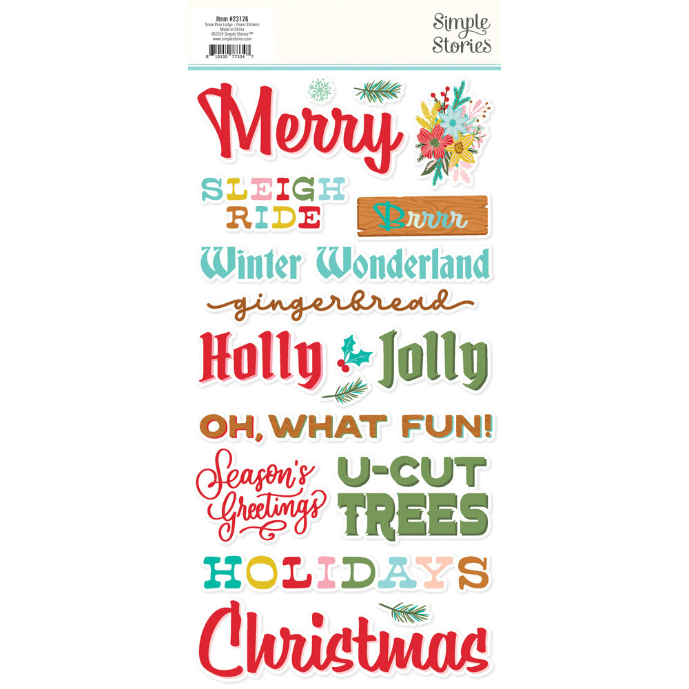 Simple Stories Snow Pine Lodge Foam Stickers (23126)