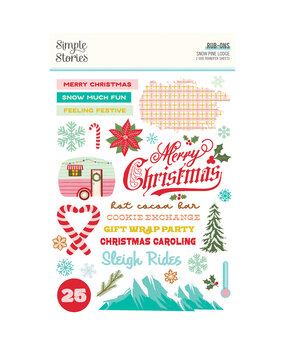 Simple Stories Snow Pine Lodge Rub Ons (23127) (OUTLET)