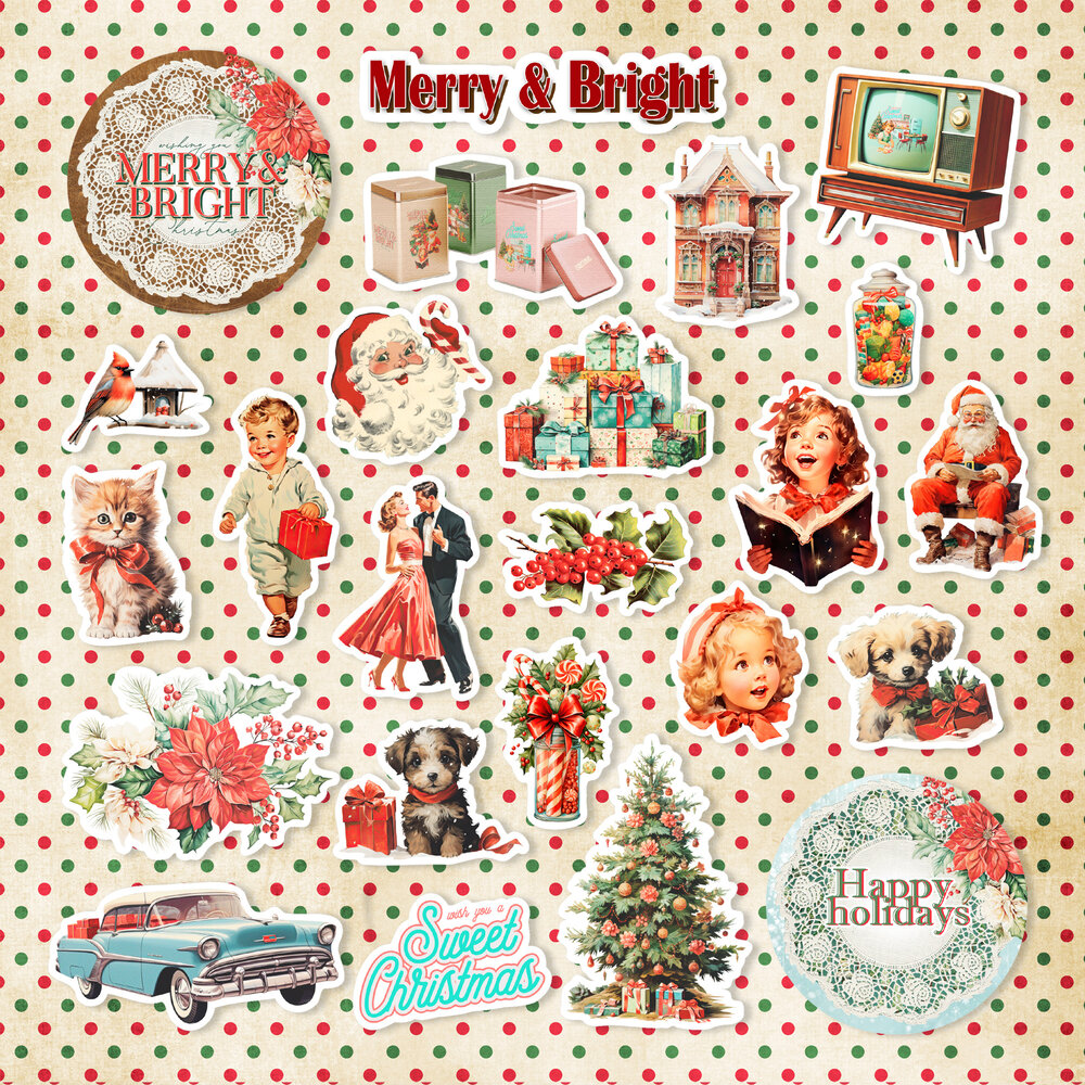 Memory Place Merry & Bright Ephemera (MP-61445) (OUTLET)