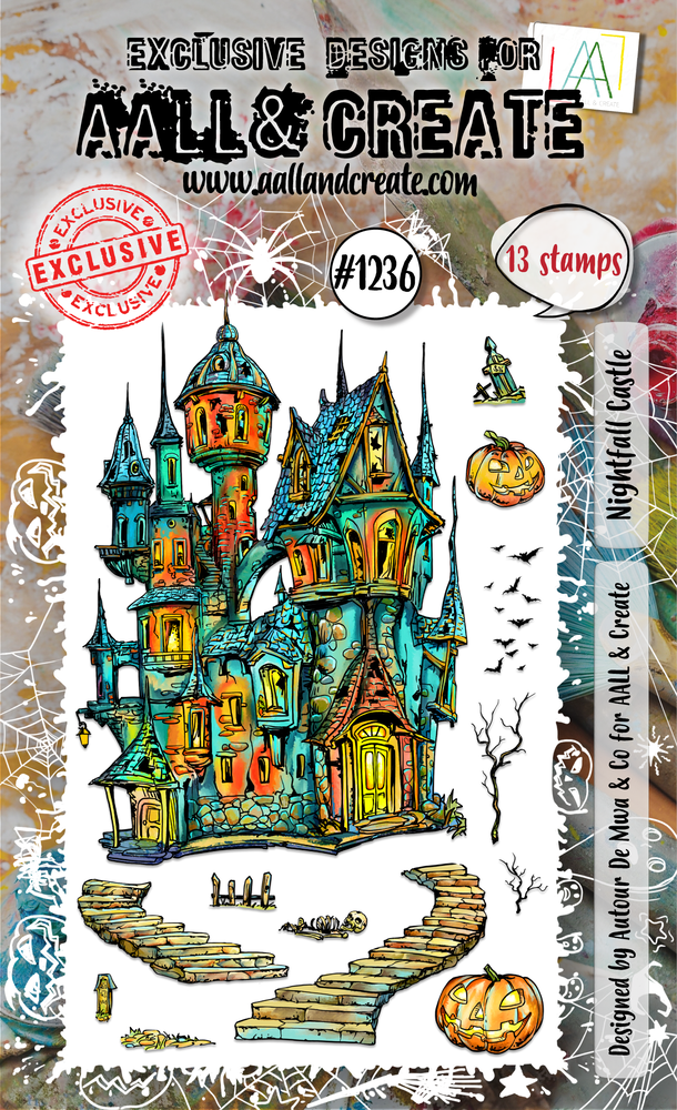 Aall and Create Stamp Set A6 Nightfall Castle (AALL-TP-1236)