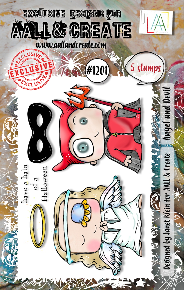 Aall and Create Stamp Set A7 Angel and Devil (AALL-TP-1201) Aall and Create Stamp Set A7 Angel and Devil (AALL-TP-1201)