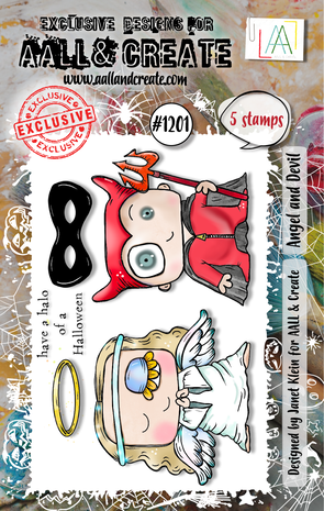 Aall and Create Stamp Set A7 Angel and Devil (AALL-TP-1201) Aall and Create Stamp Set A7 Angel and Devil (AALL-TP-1201)