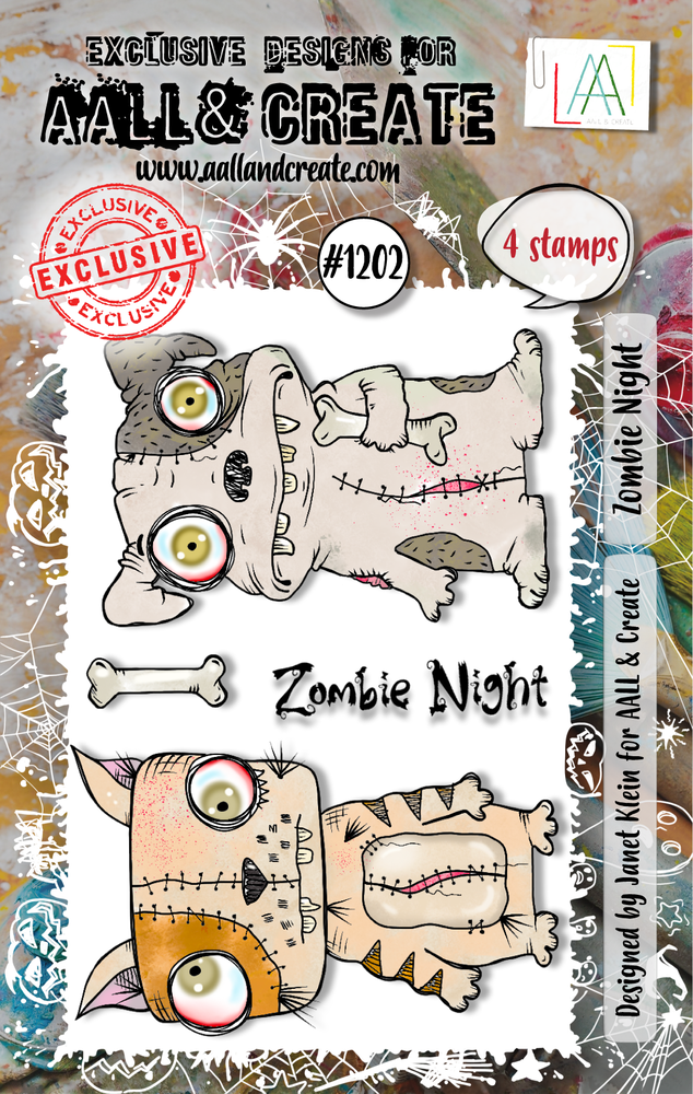 Aall and Create Stamp Set A7 Zombie Night (AALL-TP-1202) Aall and Create Stamp Set A7 Zombie Night (AALL-TP-1202)