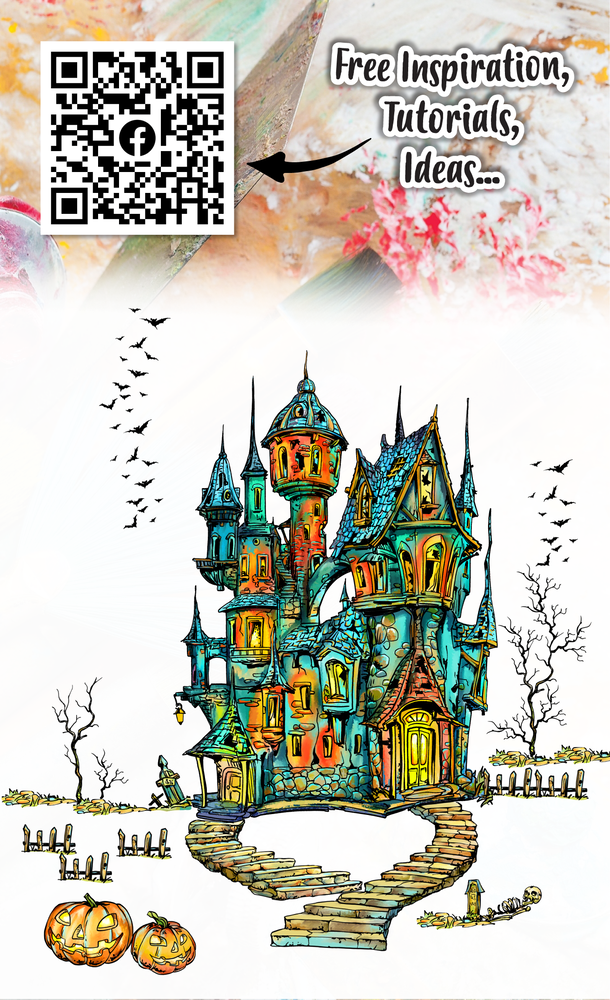 Aall and Create Stamp Set A6 Nightfall Castle (AALL-TP-1236)