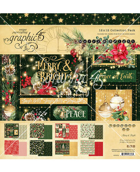 Graphic 45 Merry & Bright 12x12 Inch Collection Pack (4502914)