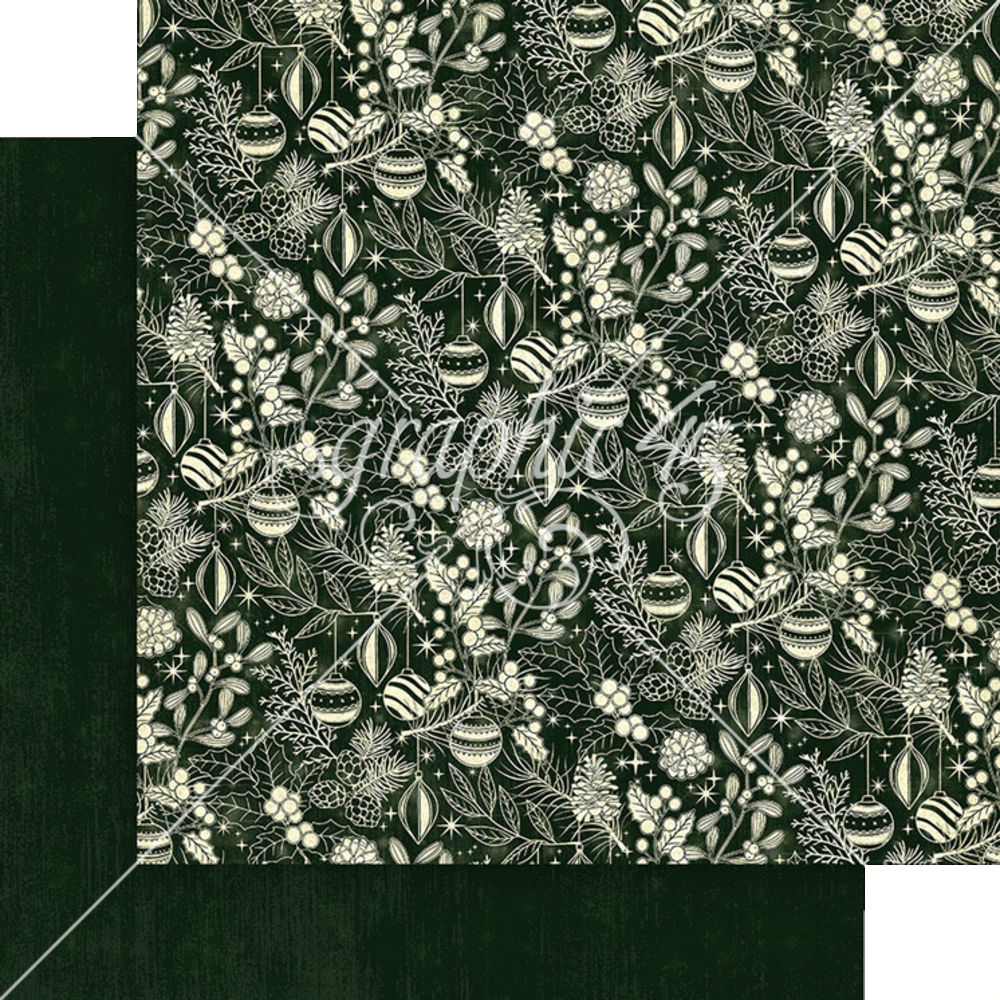 Graphic 45 Merry & Bright 12x12 Inch Patterns & Solids Pack (4502915)