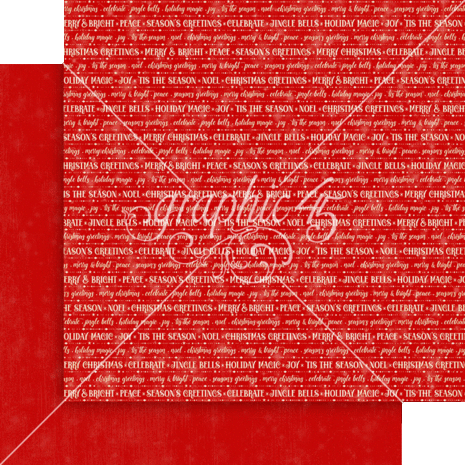 Graphic 45 Merry & Bright 12x12 Inch Patterns & Solids Pack (4502915)