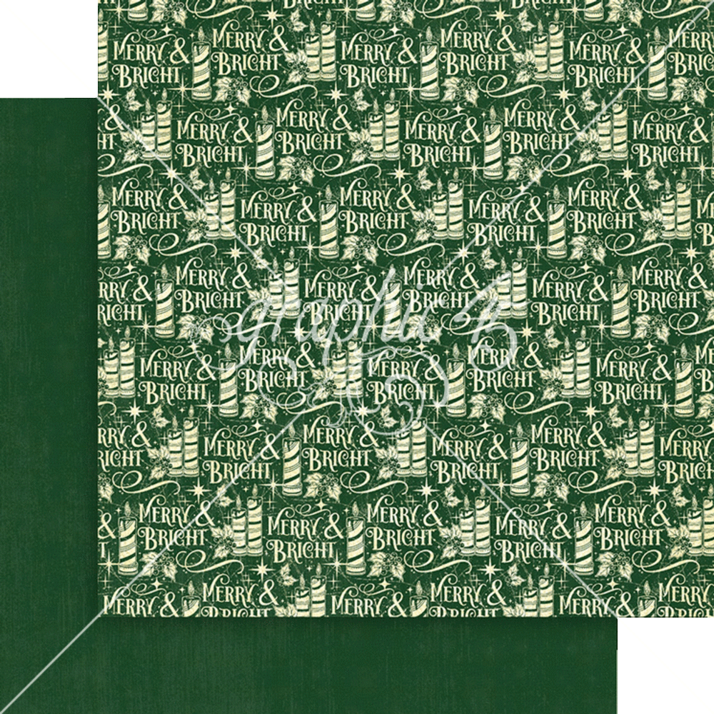 Graphic 45 Merry & Bright 12x12 Inch Patterns & Solids Pack (4502915)