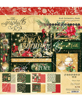 Graphic 45 Merry & Bright 8x8 Inch Collection Pack (4502913)