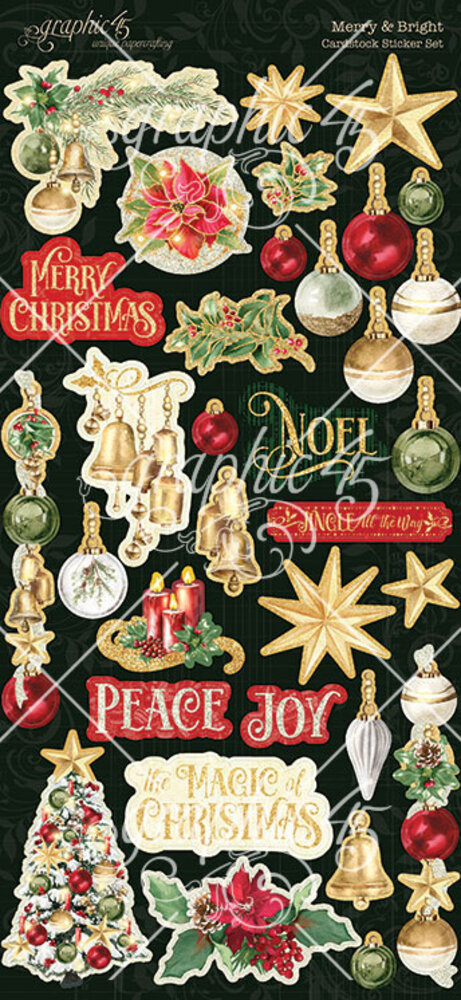Graphic 45 Merry & Bright Sticker Set (4502916)