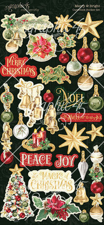 Graphic 45 Merry & Bright Sticker Set (4502916)