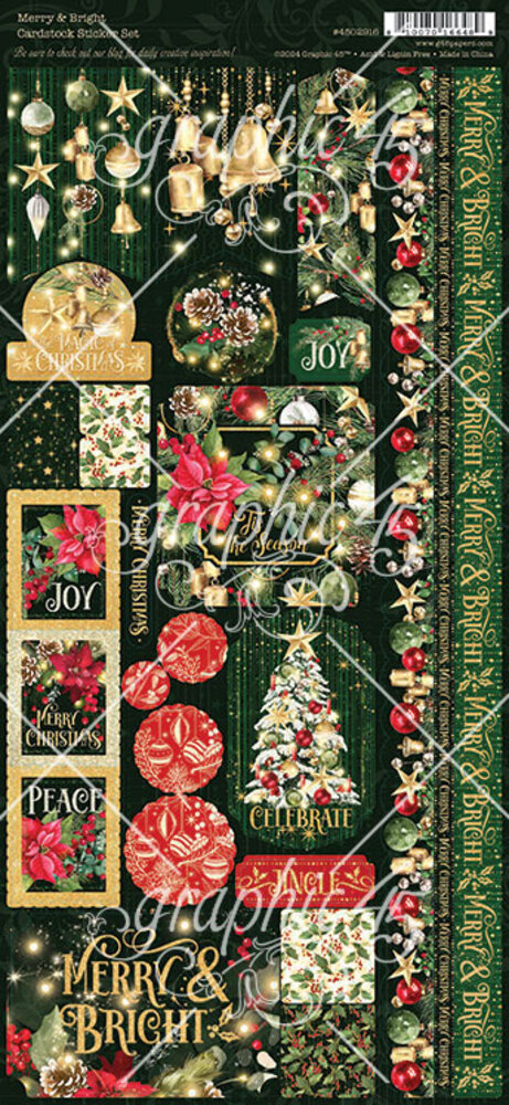 Graphic 45 Merry & Bright Sticker Set (4502916)