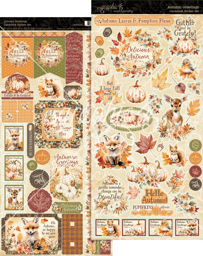 Graphic 45 Autumn Greetings Sticker Set (4502901)