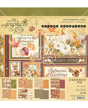 Graphic 45 Autumn Greetings 8x8 Inch Collection Pack (4502898)