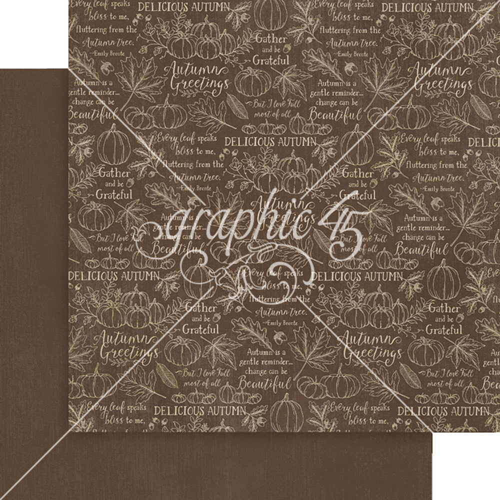 Graphic 45 Autumn Greetings 12x12 Inch Patterns & Solids Pack (4502900) Graphic 45 Autumn Greetings 12x12 Inch Patterns & Solids Pack (4502900)