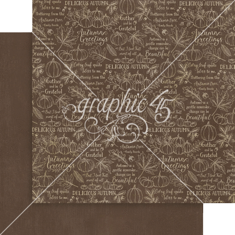 Graphic 45 Autumn Greetings 12x12 Inch Patterns & Solids Pack (4502900) Graphic 45 Autumn Greetings 12x12 Inch Patterns & Solids Pack (4502900)