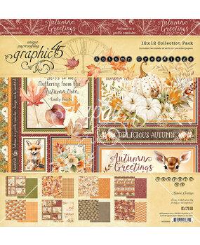 Graphic 45 Autumn Greetings 12x12 Inch Collection Pack (4502899)