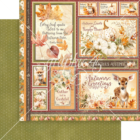 Graphic 45 Autumn Greetings 8x8 Inch Collection Pack (4502898)