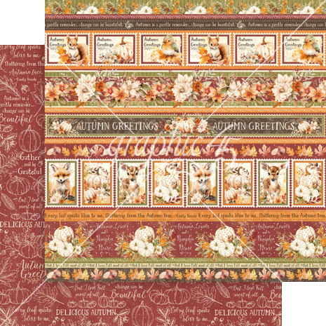 Graphic 45 Autumn Greetings 8x8 Inch Collection Pack (4502898)