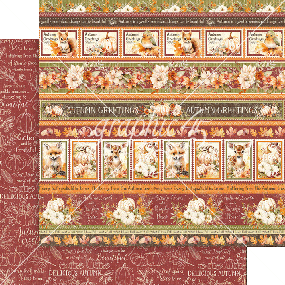 Graphic 45 Autumn Greetings 12x12 Inch Collection Pack (4502899)