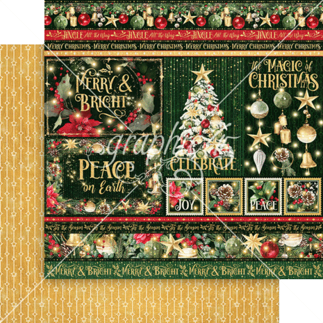 Graphic 45 Merry & Bright 12x12 Inch Collection Pack (4502914)