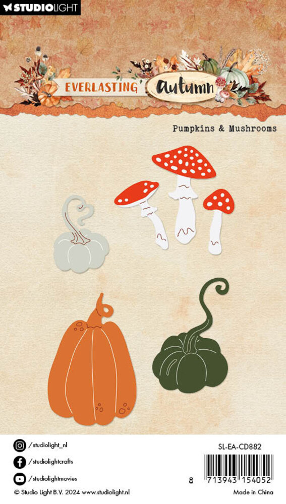 Studio Light Everlasting Autumn Cutting Dies Pumpkins & Mushrooms (SL-EA-CD882) (DISCONTINUED)