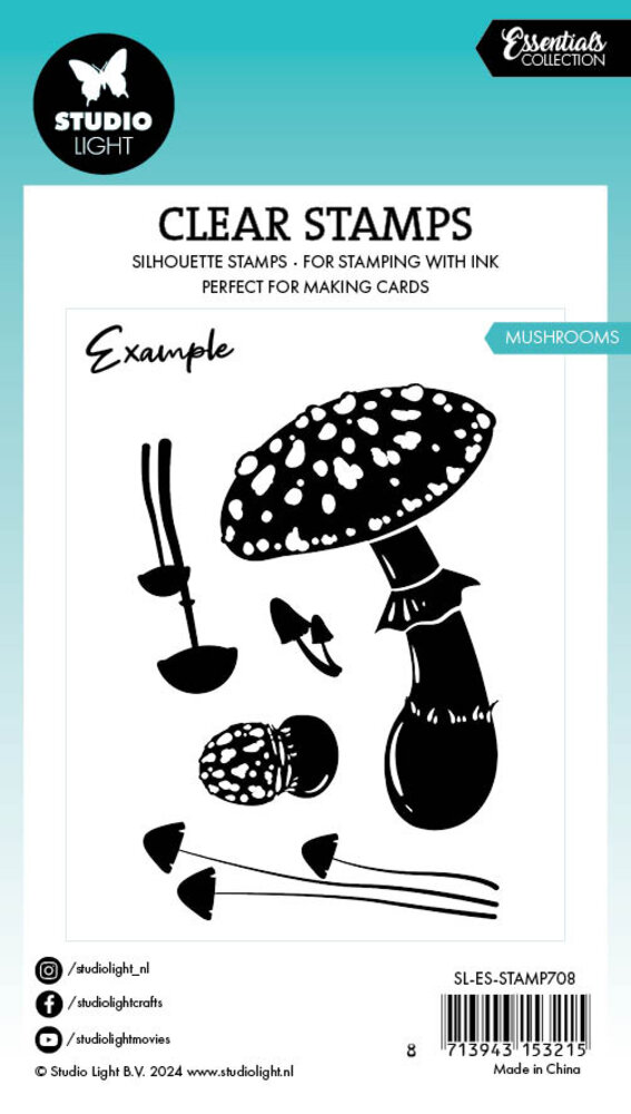 Studio Light Mushrooms Silhouette Clear Stamp (SL-ES-STAMP708) (DISCONTINUED)